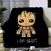 Marvel Cute Groot Printed Blanket Picnic Blankets Warm Blanket Soft and Comfortable Blanket Home Travel Birthday Gift 1