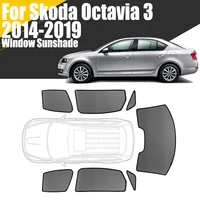 Custom Magnetic Car Window Sunshade For Skoda Octavia 3 2014 - 2019 Curtain Mesh Front Windshield 2015 2016 2017 2018 1