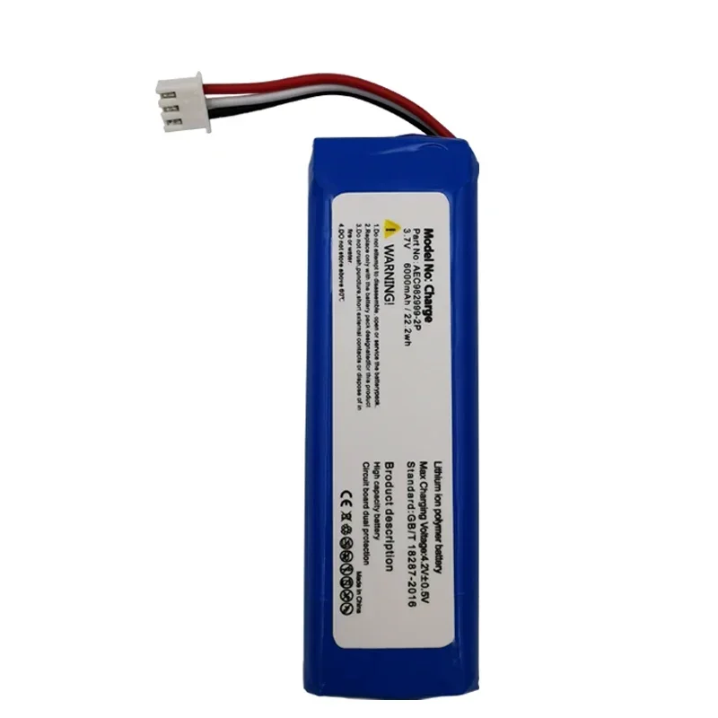 2024 Years 100% Original AEC982999-2P 6000mAh Replacement Battery For JBL Charge 1 Charge1 Wireless Bluetooth Speaker Batteries