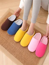  Slippers For Women Shoes Indoor House Plush Soft Cute Cotton Shoes Non-slip Floor Home Slippers Women Slides For Bedroom Shoes 