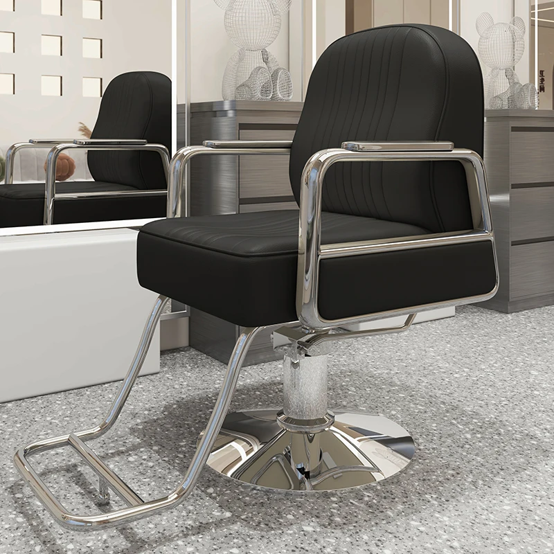 

Simple Modern Barber Chairs Hair Salon Dedicated Black Trendy Chair Store Lifting Cadeira Ergonomica Equipment Furniture