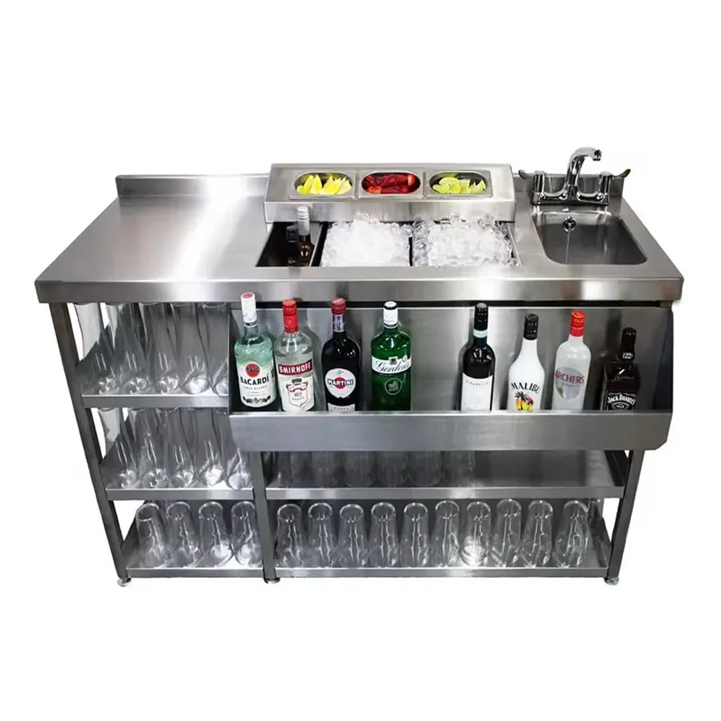 Cocktail Station Professional manufacturers one stop solution customization Stainless steel cocktail bar station