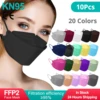 10Pcs Color Approved FFP2 Mask Hygienic Safety Dust Respirator Reusable Adult Face Masks FPP2 Mascarillas KN95 Fish Mask 1