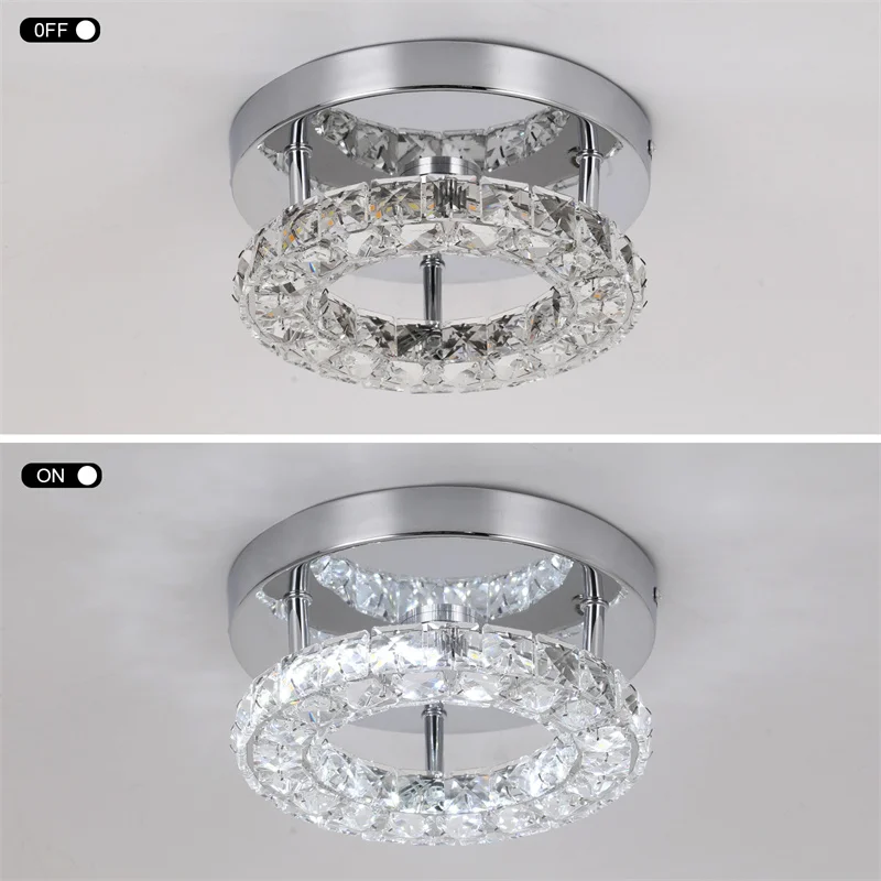 Modern Crystal Led Chandeliers Lighting For Bedroom Lustre Corridor Cloakroom Ceiling Lamp Luminaire For Dining Room Pendant