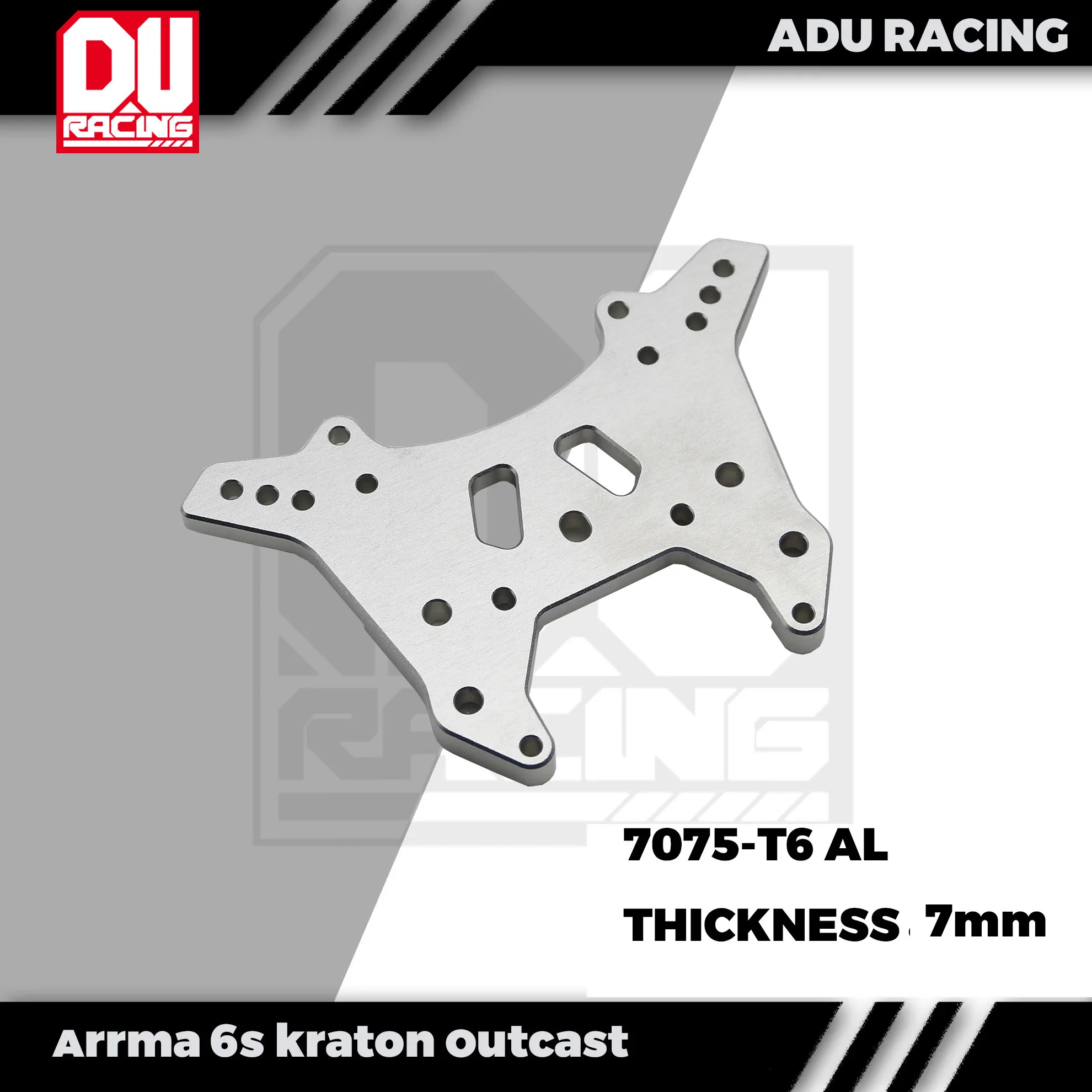 RC Car Parts Go Kart Parts ADU Racing FRONT SHOCK TOWER CNC 7075-T6 ALUMINUM For ARRMA 6S OUTCAST KRATON