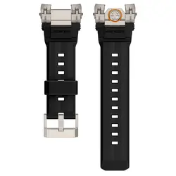 Durable Silicone Sport Strap with Stainless Steel Connector for Iwatch ultra 3 49mm (Titanium Black)