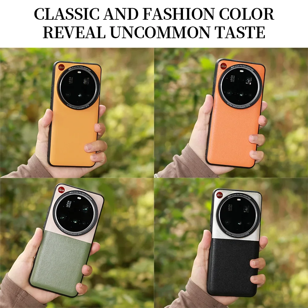 Shooting Leather Phone Case with 67mm Metal Lens Filter Adapter Ring UV CPL ND8 Macro Star For Xiaomi 15Ultra/ 14ultra/ 13ultra