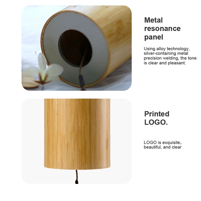 Enhanced Bamboo Wind Chime for Outdoor Zen Meditation and Garden Ambiance