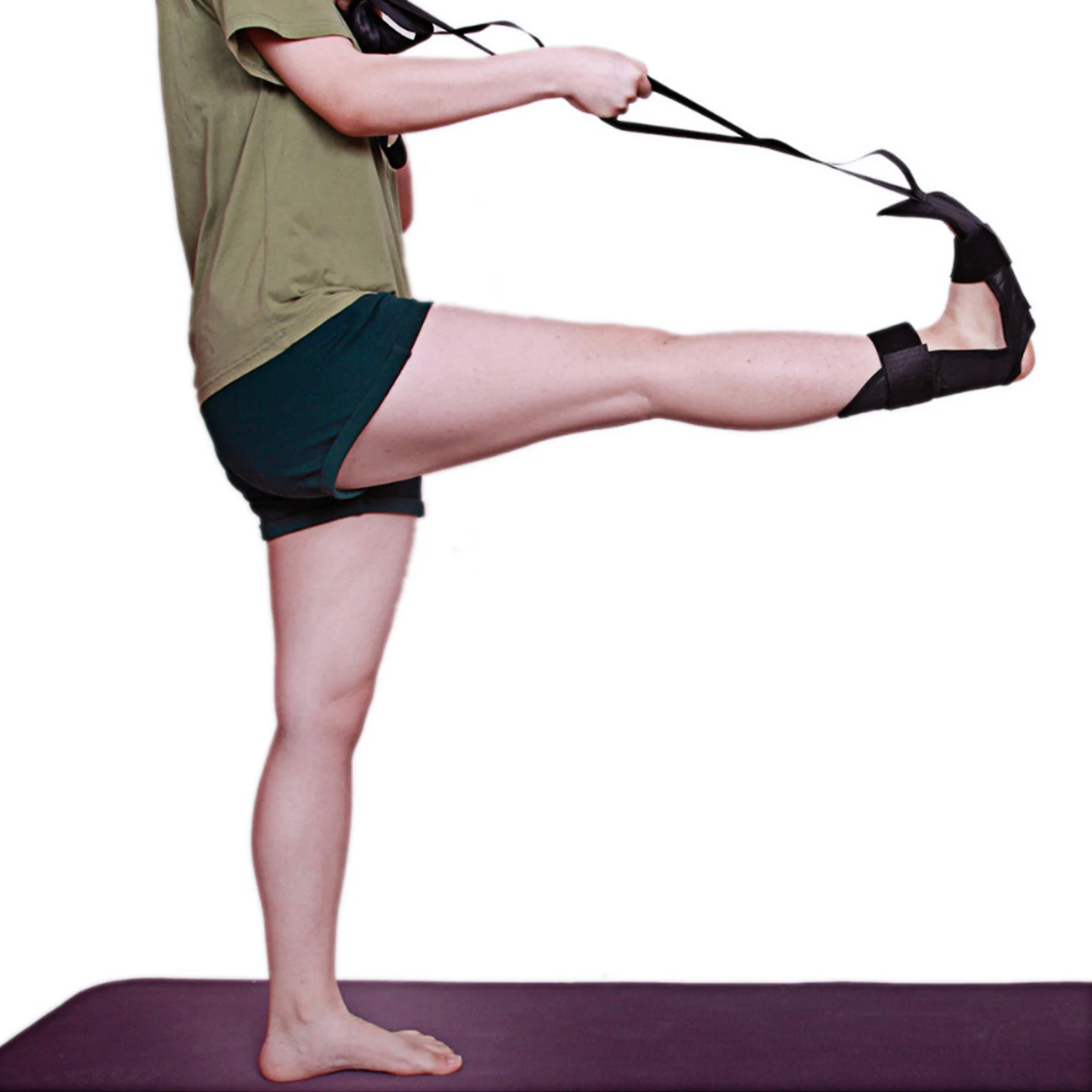 Stretch Band Stretching Strap with Loops Fascia Hamstring & Leg Stretcher Belt Stretch Tool for Women & Men for Pilates Exercise