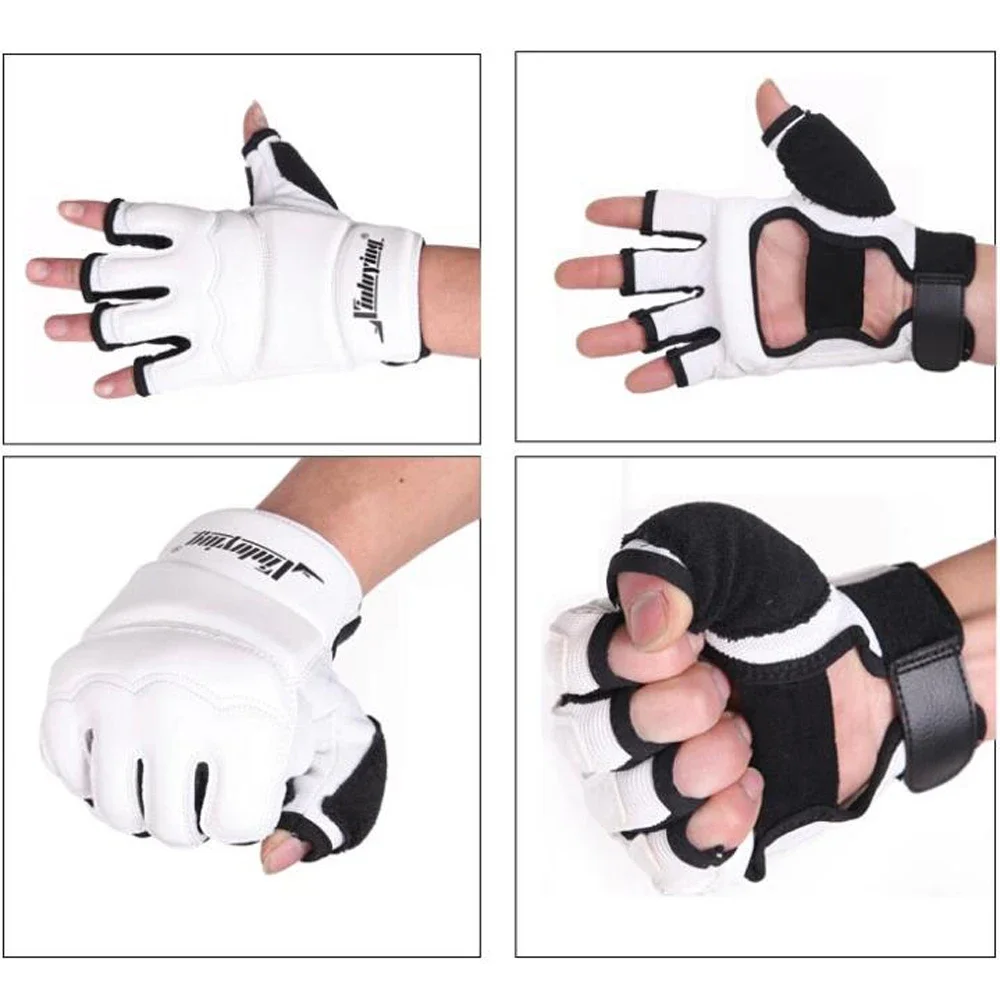 Taekwondo Gloves Fighting Hand Protector WTF Approved Martial Arts Sports Hand Guard PU Leather Fitness Boxing Gloves