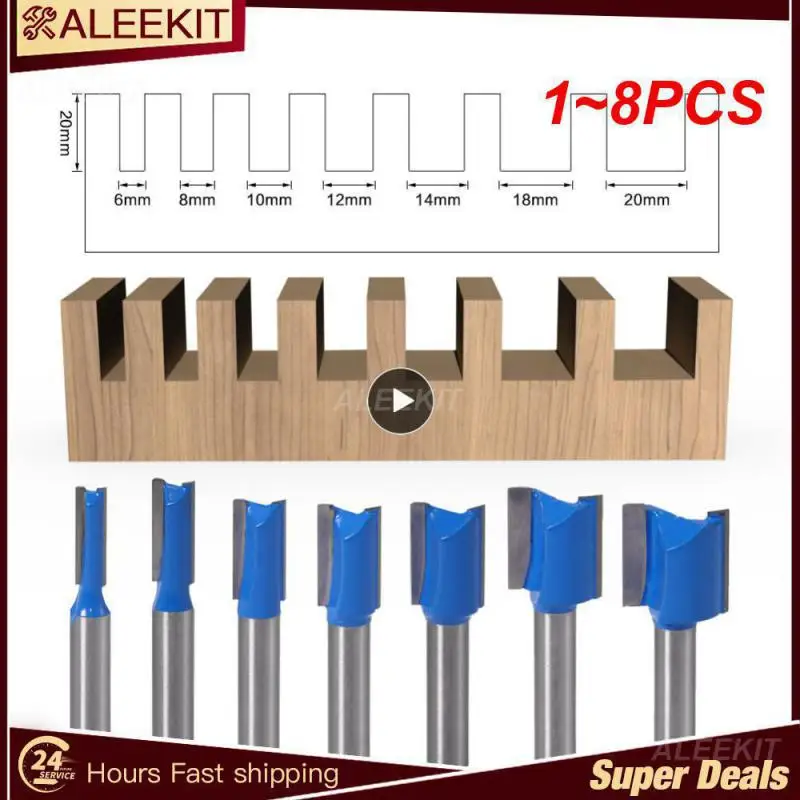 

Набор фрез для деревообработки, прямой хвостовик 8 мм, диаметр резки 6/8/10/12/14/18/20 мм, 1 ~ 8 шт.