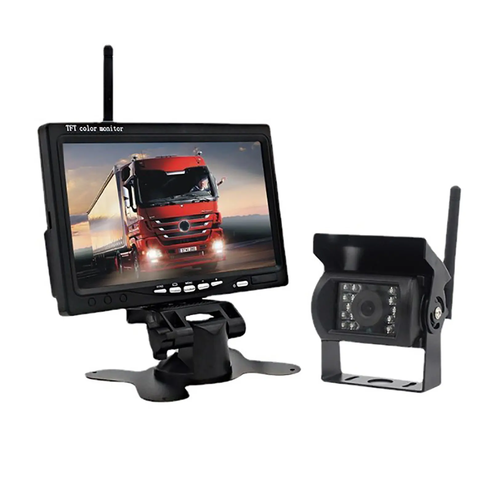 Car Reversing Camera Kit Waterproof Wireless 12v 24v Backup Rear View Camera Monitor Car Monitor
