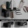 Hair Dryer Holder Hair Care & Styling Tool Organizer Aluminum Wall Mounted Hair Dryer Rack Rust Proof Bathroom Storage Basket 6