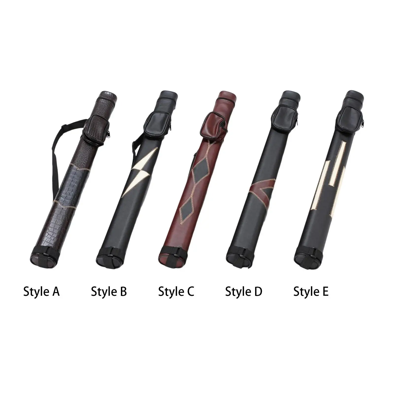 Snooker Cue Stick Storage Pouch Protective Cover Transportation Holds 1 Complete 2Pcs Cue