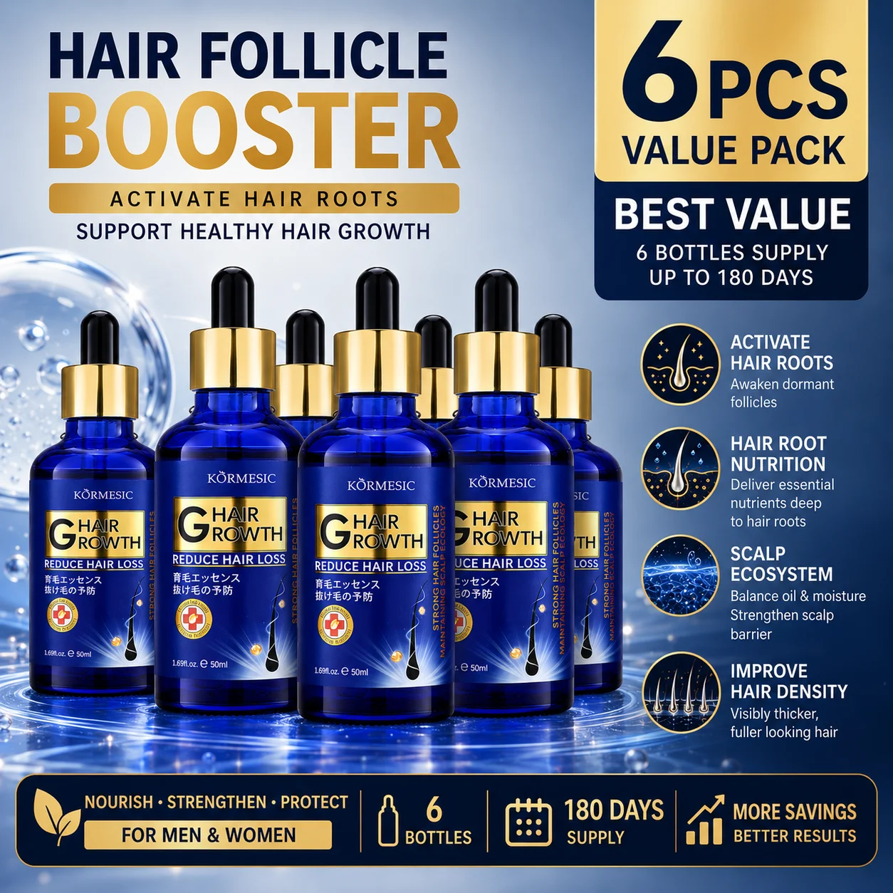 Revitalizing Hair Growth Serum - Nourish, Repair & Prevent Hair Loss