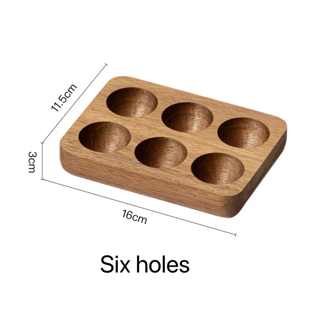 Egg storage tray, Acacia wood Japanese solid wood egg tray, kitchen and home refrigerator, creative breakfast egg box 6