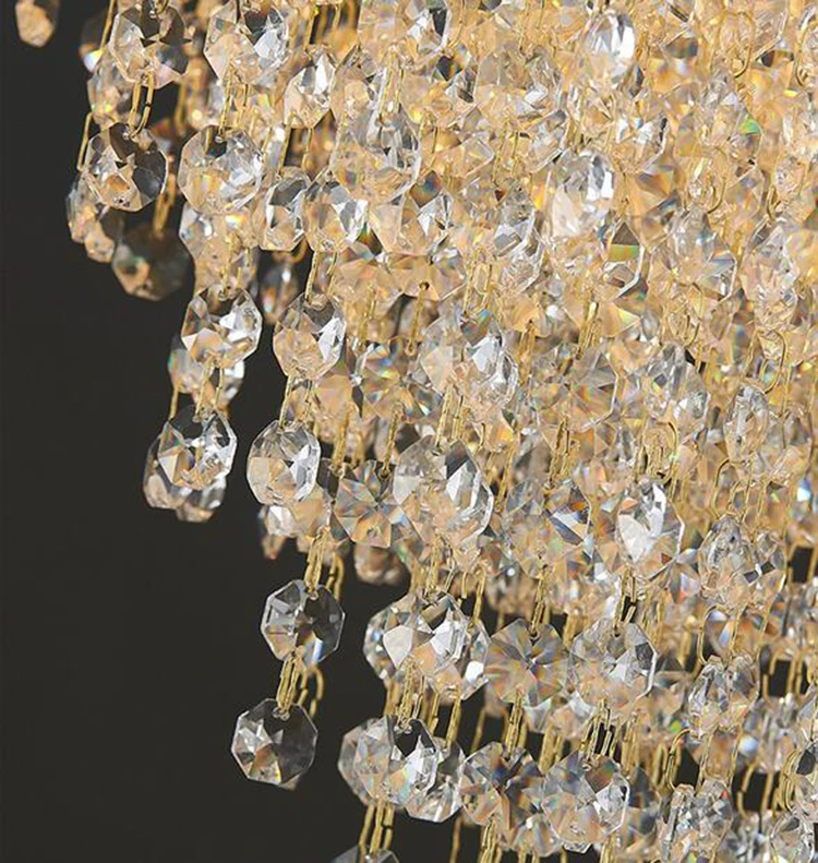 gold chandelier | modern gold crystal chandelier | small gold crystal chandelier | swag chandelier plug-in | crystal plug-in chandelier | large gold crystal chandelier