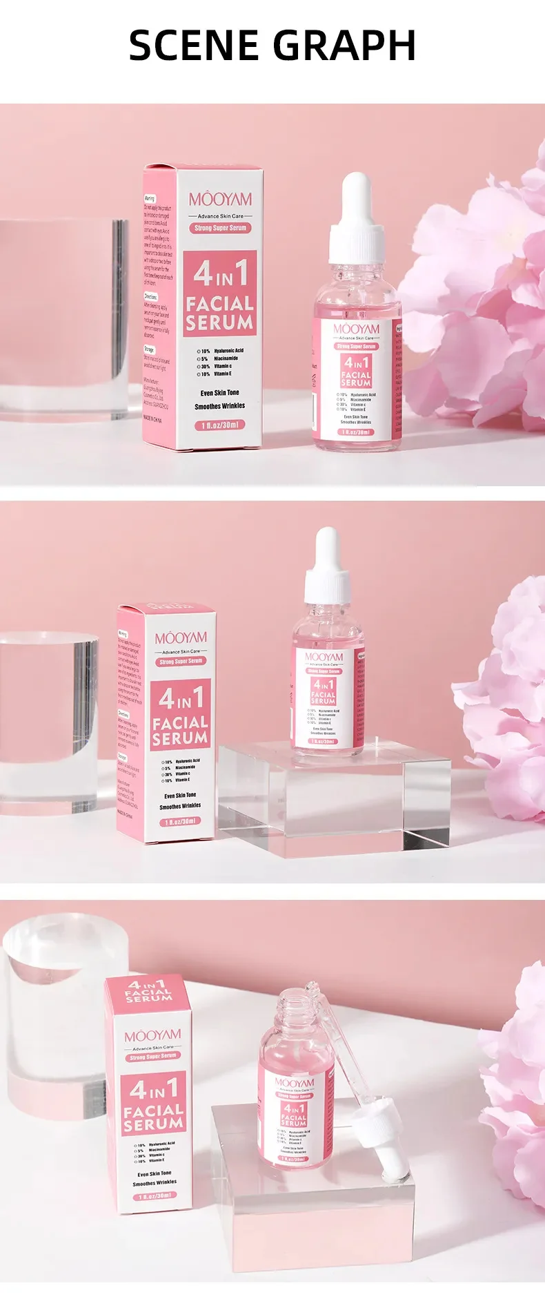 4 IN 1 Remove Wrinkles Face Serum Lifting Firming Fade Fine Lines Anti-Aging Essence Vitamin C Whitening Moist_voghion.com