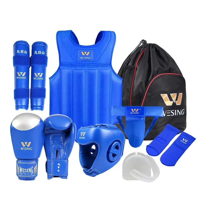 

Wesing Sanda Gear Set for Men Women 8 Pcs Boxing MMA Protector Gears Sanda Competition Training Equipment