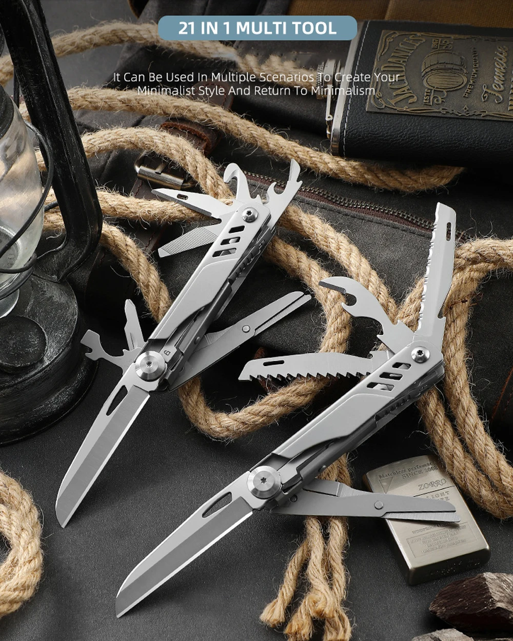 Description Picture 2 of itemCaressolove Multipurpose Folding Knife EDC Outdoor Tools Portable Multitool Pocket Knife Camping Scissors Saw survival Gadgets