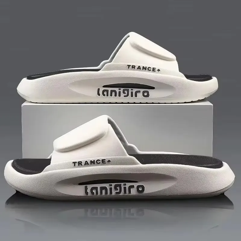 Shit-stepping slippers for men couples in summer outdoor wear thick-soled non-slip indoor bathing slippers