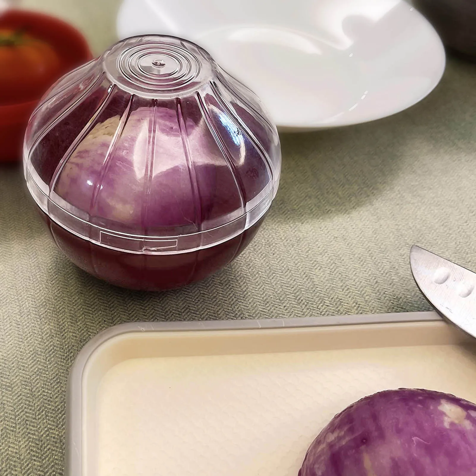 Onion/Tomato Shape Fresh-Keeping Box Refrigerator Storage Kitchen Gadgets for Friend Family Neighbors Gift PR Sale 2