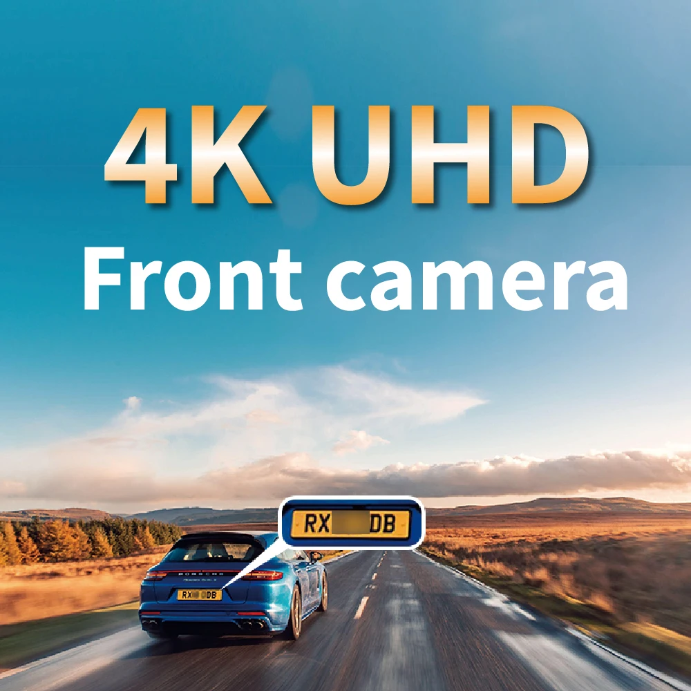 كاميرا سيارة UHD 4K تسجيل أمامي خلفي
