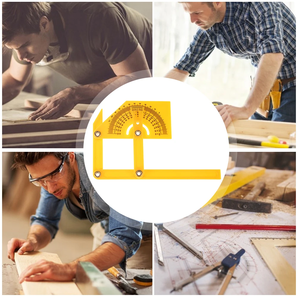 플라스틱 각도자, 각도 측정기, 0-180도 범용 각도 측정기, 목공용 마이터 게이지, 목수 도구