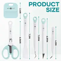 HTVRONT 5/6 Pcs Craft Weeding Basic Tools Set for Vinyl Scraper Silhouette Cameo Tool DIY Craft Kit 6