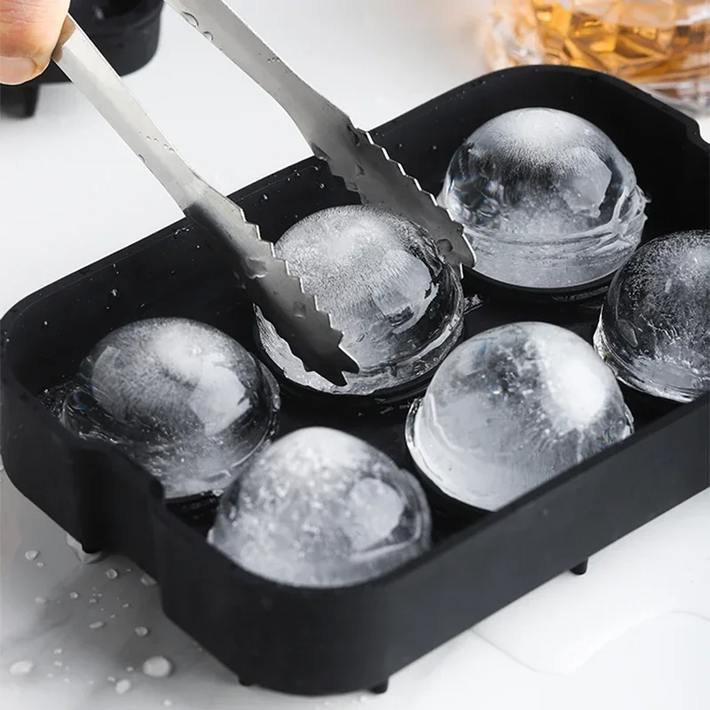 Ice Cube Mold Silicone Ice Cube Trays Ice Ball Maker Large Square Mold BPA Free Whiskey Cocktail Reusable Freezer Container with Lids Drinks ice cube mold