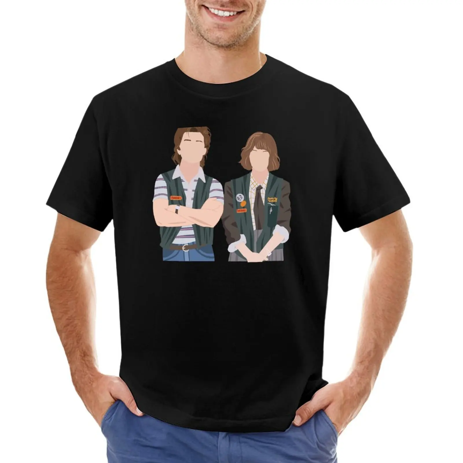 

Robin and Steve T-shirt summer clothes customs vintage Short sleeve tee men