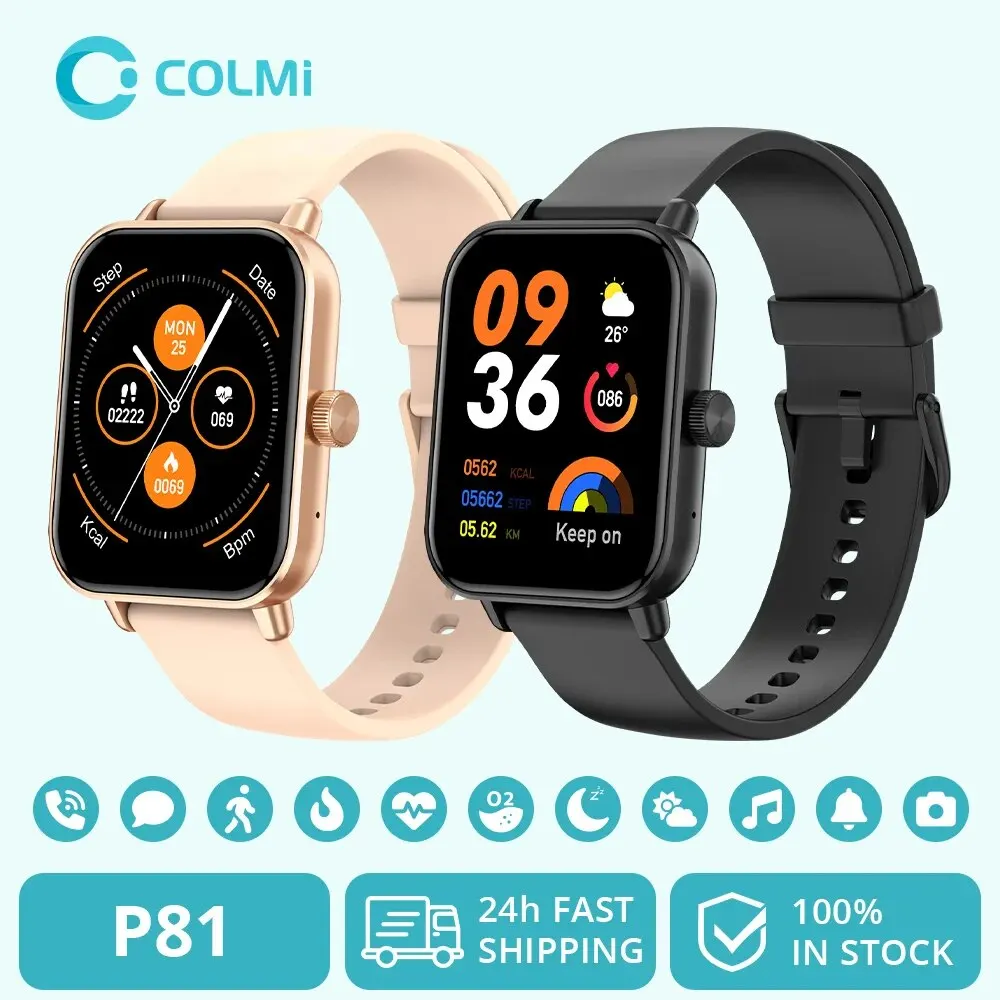 COLMI P81 chiamata vocale Smart Watch Ultra 1.9 ''schermo HD 24H Health Monitor 100 + modalità sportive 200 + Watch Faces Smartwatch