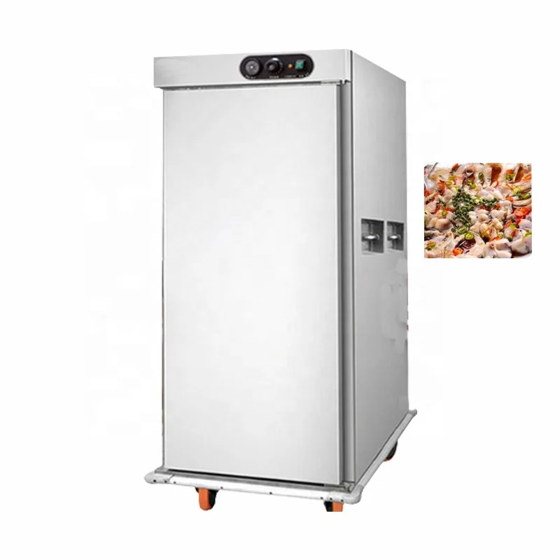 Reliable Product Single Door Food Cart Heated Holding Cabinet Mobile Warmer Thermal Dining Car Room Trolley