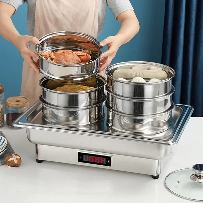 Catering et Warmer Set Electric 6-Tier food steamer et Heating Server Hotel steamer