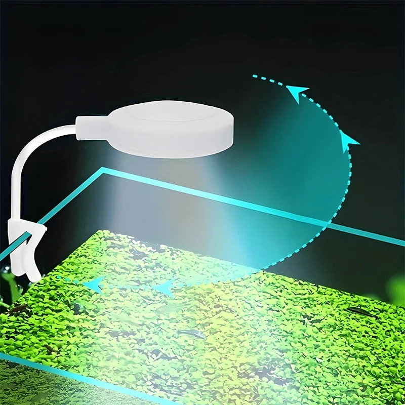 Aquarium Light With Adapter LED Clip On Fish Tank Light Small Full Spectrum USB Light 360&deg; Rotation Lighting aquarium light aquarium lamp