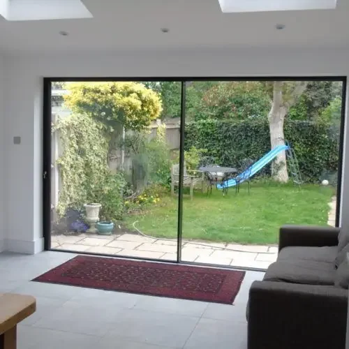 DN Black/White/Gray/Aluminium Sliding Door with Handle Lock for Sliding Glass Door System High Security for Home