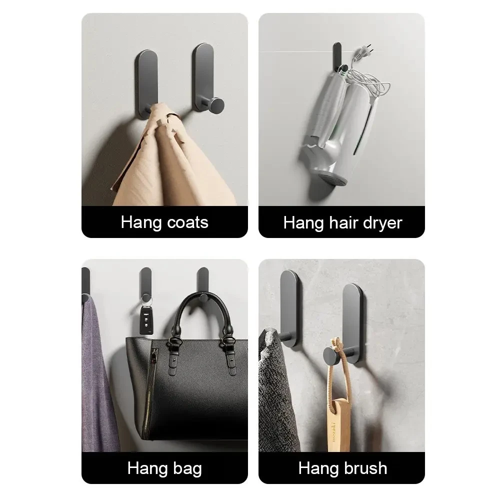 2-6 stuks roestvrijstalen badjashaken met superlijm, muurhaak, handdoekhouder, badkamer- en keukenbeslag, hangerhaak_voghion.com
