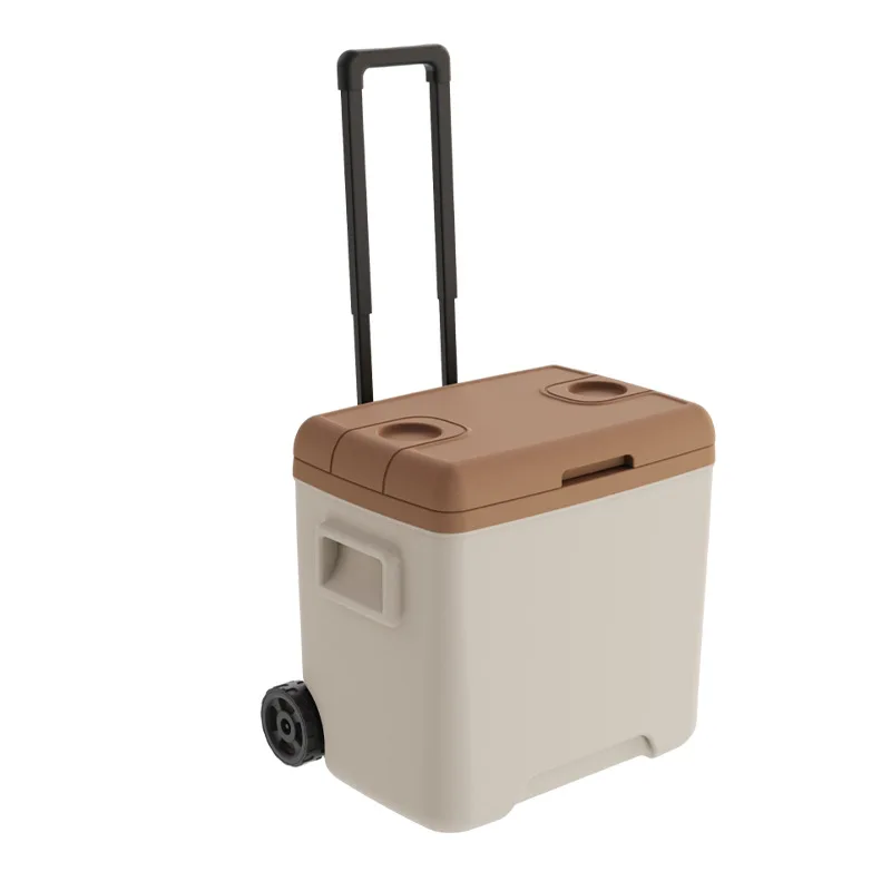 30L Trolley Type Food Incubator Outdoor Car Portable Picnic Barbecue Camping Food Refrigerated Fresh-Keeping Box