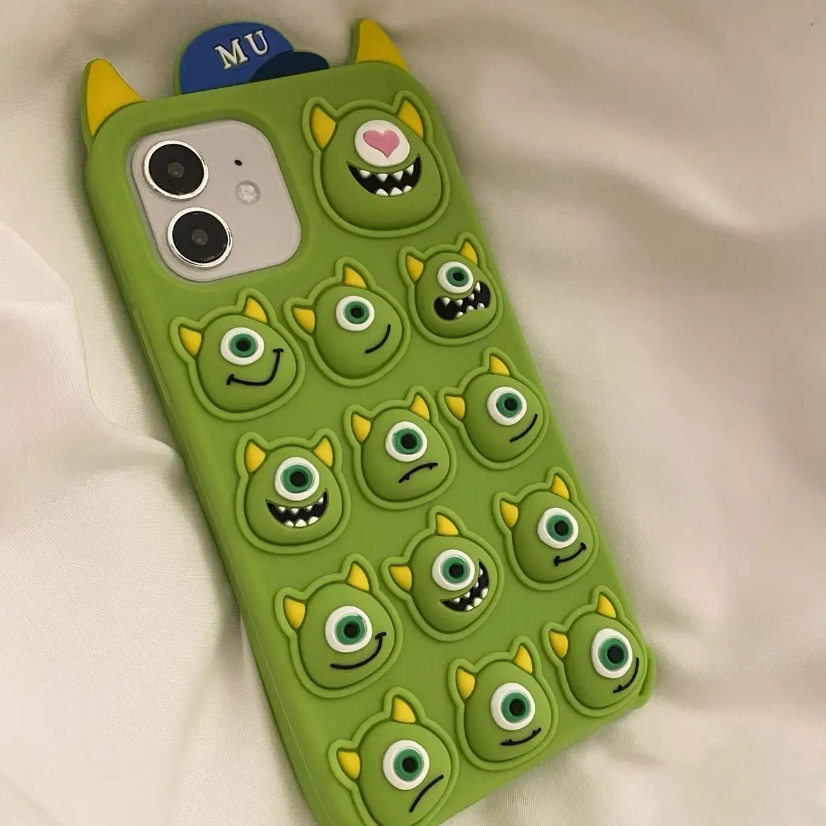

Disney Kawaii Anime Stereoscopic Silicone Large Eyed Apple Phone Case Cute Cartoon Applicable To 14Pro/13Pro/xsmax Toys for Kids