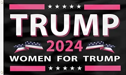 

Donald Trump 2024 Pink Flag Women For Trump Flag With Two Brass Grommets
