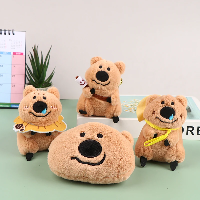 

1Pc Cute Peanut Short Tailed Bear Doll Handmade Creative Toys Christmas Gift Plush Pendant Purse Key Chain Children's Toy