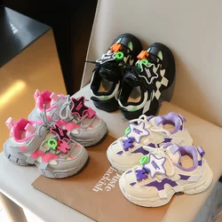 Girl's Shoes 2023 Autumn New Children's Sneaker Fleece-lined Thickened Tennis Shoes