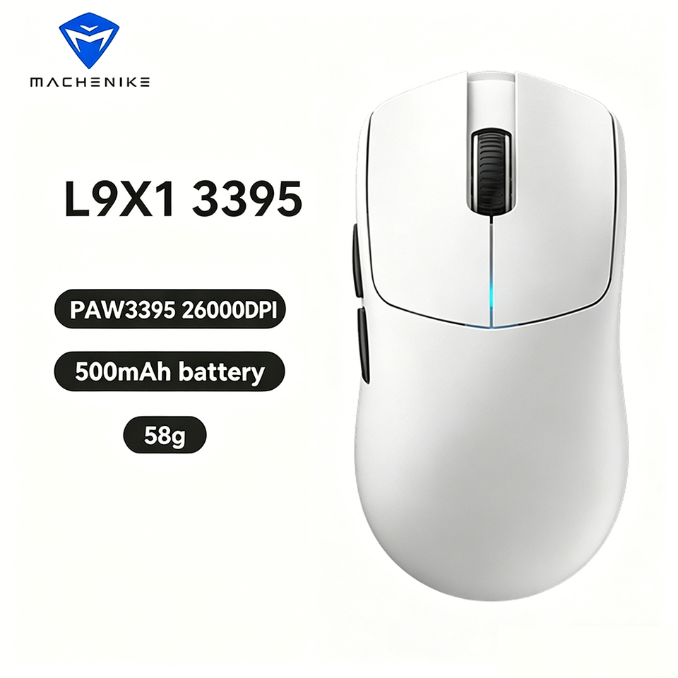 MACHENIKE L9X1 Wireless Gaming Mouse 52G Lightweight Design PAW3395 PAW3311 1000Hz Polling Rate Ergonomic Mouse for Office PC 