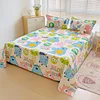 Washed Cotton Flat Bed Sheet Solid Bed Cover Single Double Queen King Size Bedsheet Linens Soft Bedspread (Pillowcase Can Order) 2
