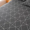 Geometric Triangle Waterproof Fitted Sheet Queen King Mattress Cover Fit Sheet with Elastic Band Bedsheet Twin Full Bed Cover 2