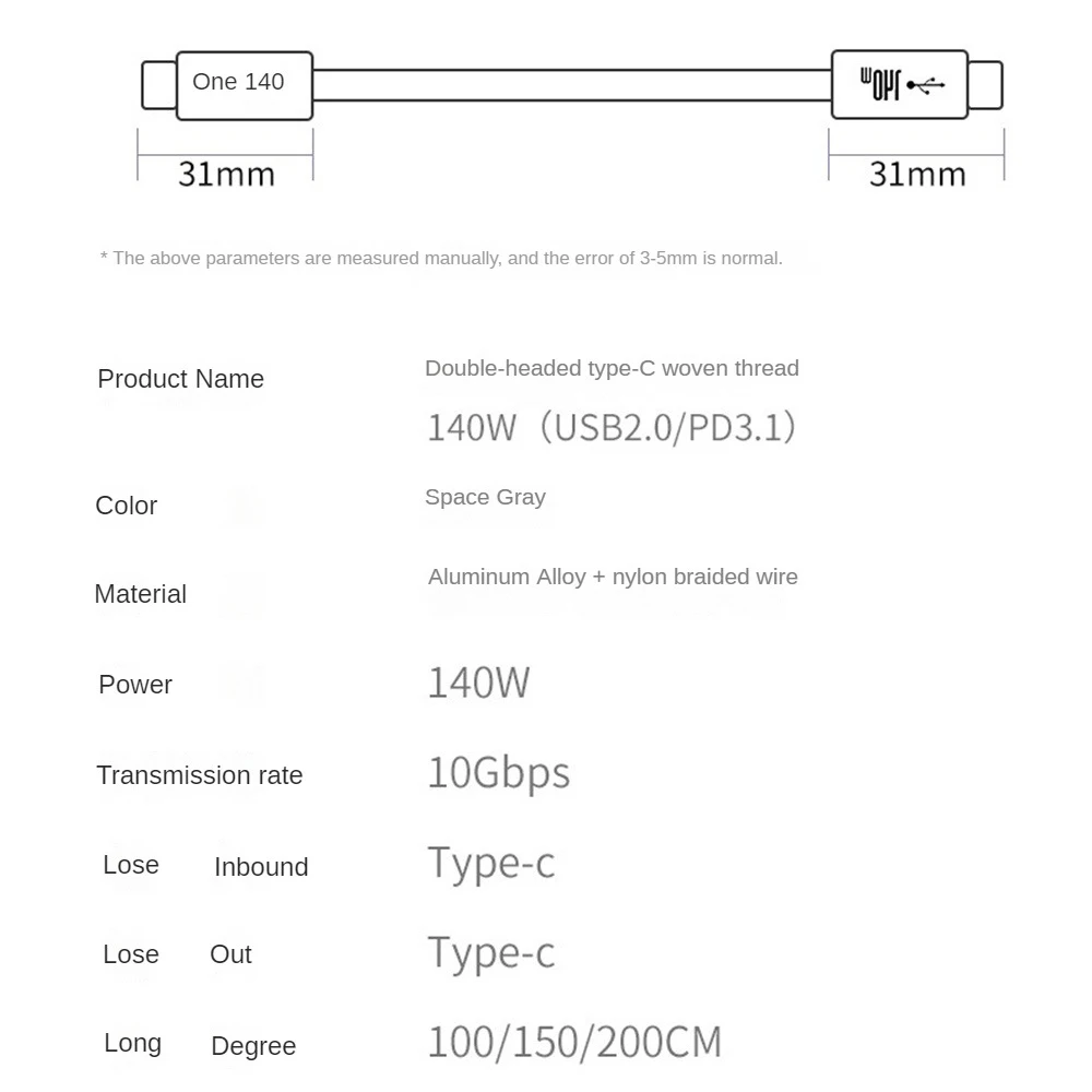 Sumsung Macbook ƮϿ   ̺, USB C ͽټ ̺, - 10Gbps PD 3.1  ڵ, 140W