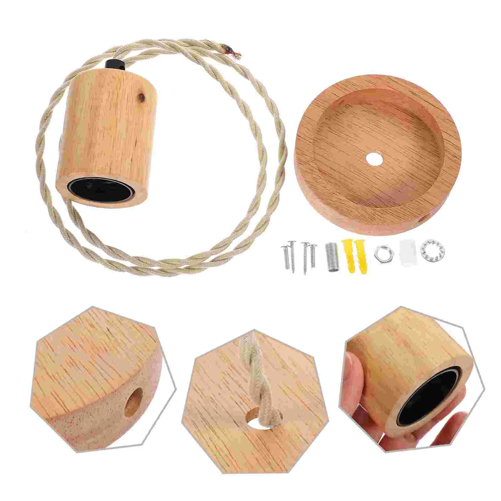 

Деревянная лампа, Сменный патрон лампы E27, держатель лампы, винтовой подвесной держатель лампы