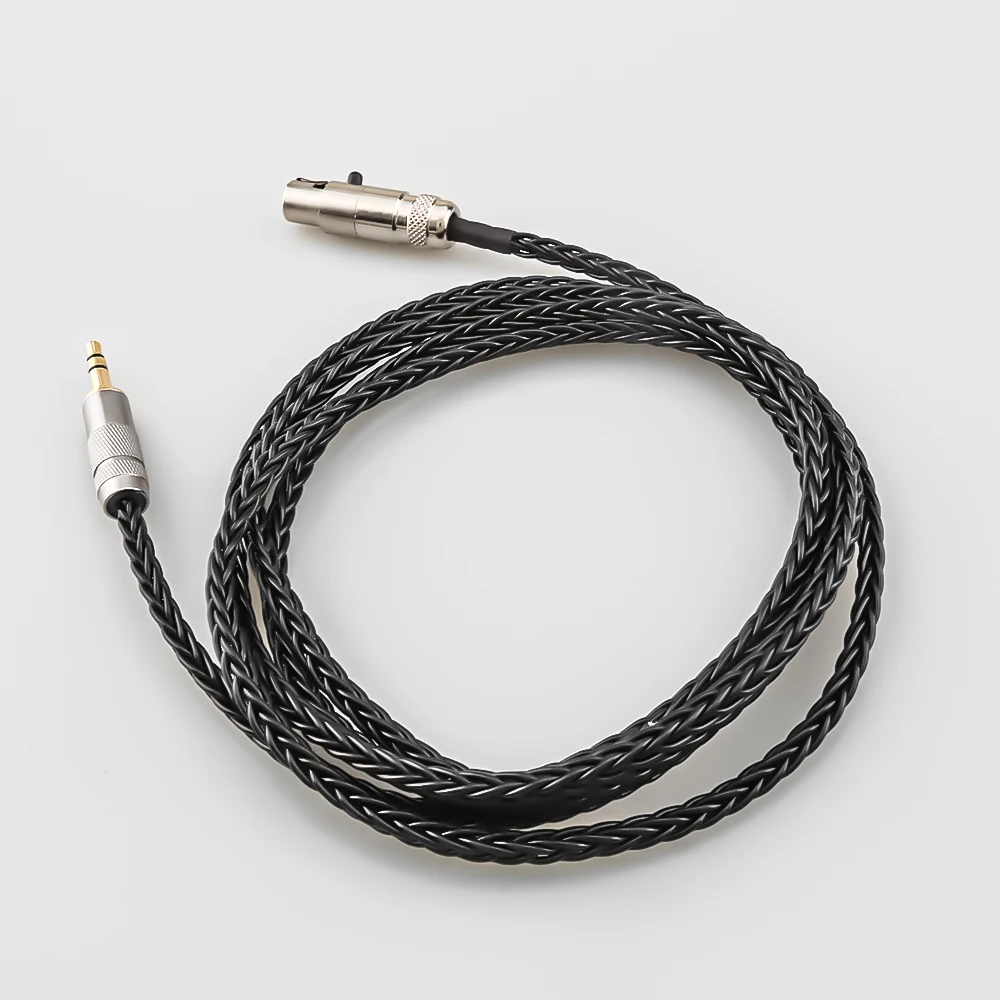 Hot Sale 8 Core Audio Headphone Upgraded cables 3.5mm stereo plug to mini XLR for AK G Q701, K240S ,K271 ,K702 ,K141 ,K171, K712