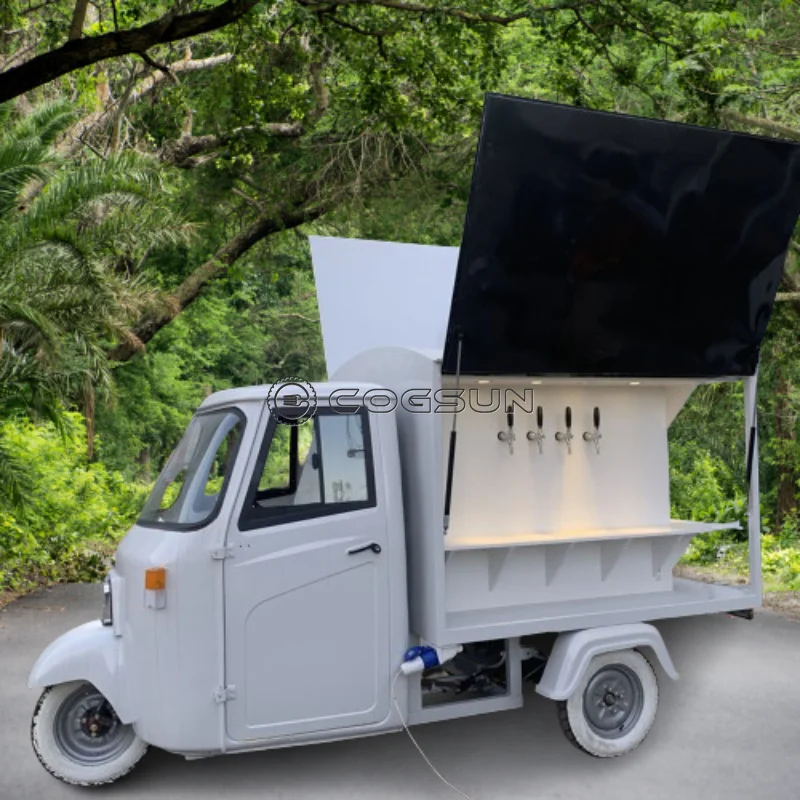 American Standard Electric Food Truck Ice Cream Kiosk Ape Fast Food Concession Cart Tuk Tuk 3-wheels Food Truck