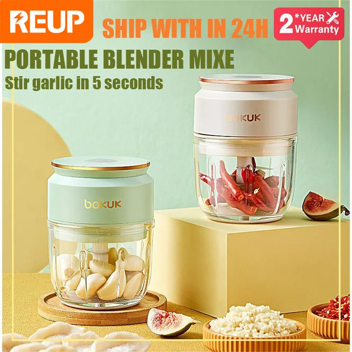 Electric Garlic Chopper Tamper Multi function Blenders Mini Household Mincer Blender Mixer